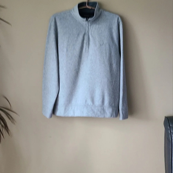 Nautica men's sweatshirt pullover half zip size Large gray - Picture 1 of 10